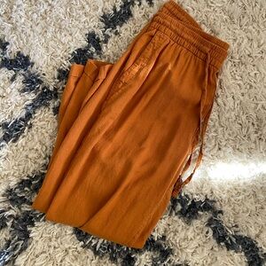 Old Navy High Rise Straight Taper Linen Pants